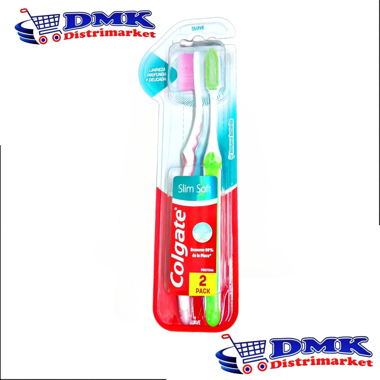 Cepillo de dientes slimsoft cerdas suaves x2un