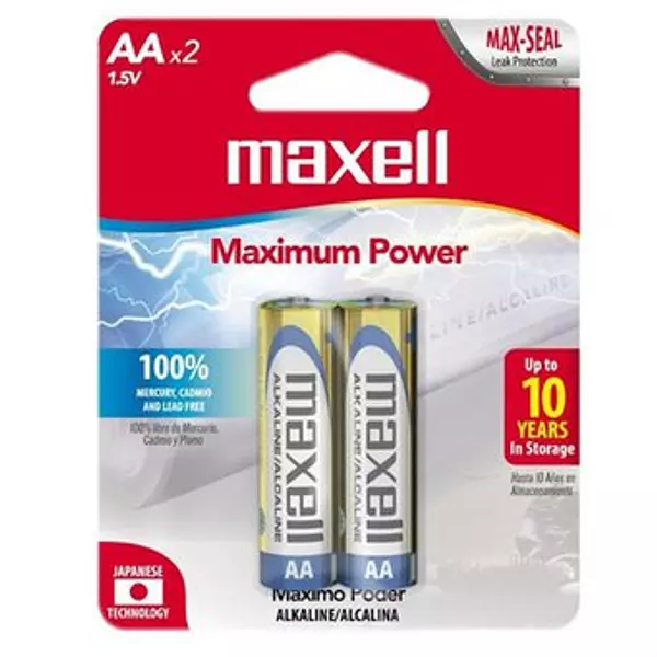 Pila Maxell Alcalina Tarjeta Aa X 2 Unidades