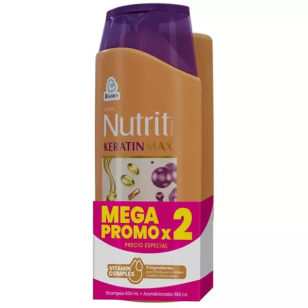 Nutrit Keratinmax Shampoo + Acondicionador