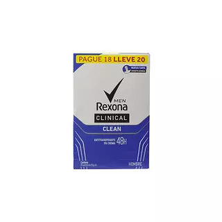 Rexona Clinical Clean Hombre En Crema Caja X 20 Sobres