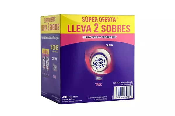 Desodorante Lady Speed Stick En Crema X 18 Sachets