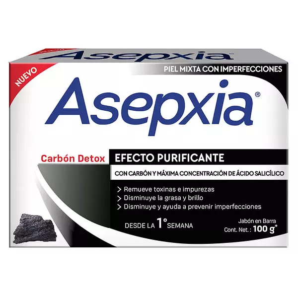 Asepxia Carbón Detox De 100g