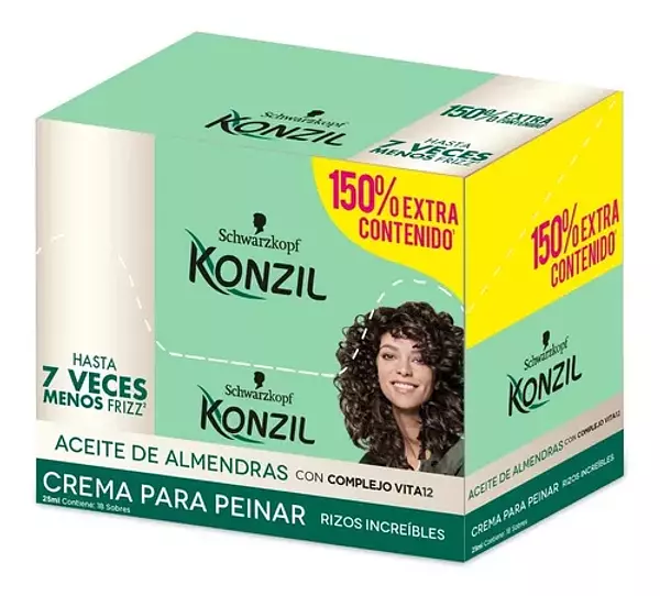 Konzil Crema Peinar Rizos Caja X 18 Sobres