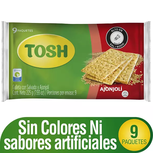 Galletas Tosh Ajonjoli X 225g