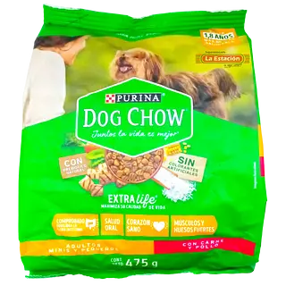 Dog Chow Adultos, Minis Y Pequeños X 475g
