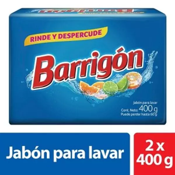 Jabon En Barra Barrigon De 400g X 2 Unidades