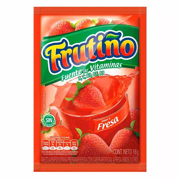 Frutiño Sabor Fresa X 18g