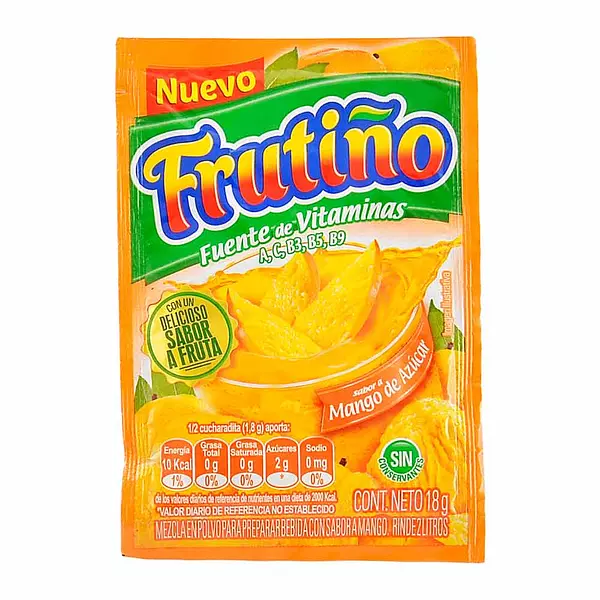 Frutiño Sabor Mango De Azucar X 18g