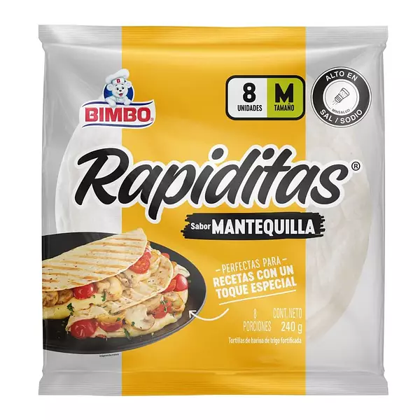 Tortillinas Bimbo Mantequilla M X 8 Unidades