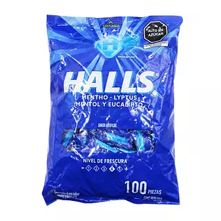 Halls Lyptus Bolsa X 100 Unidades Menta