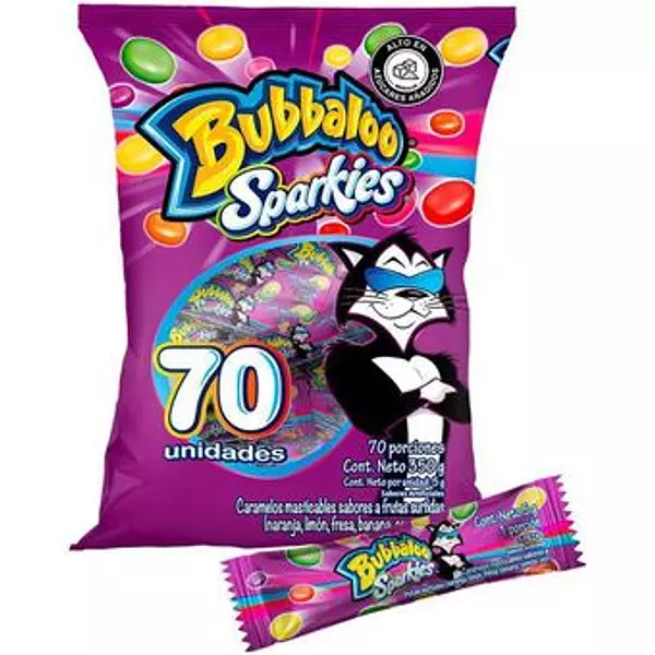 Bubbaloo Sparkies Bolsa X 70 Unidades