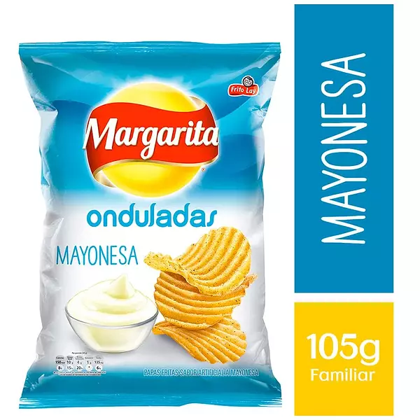 Papas Margarita Onduladas Mayonesa X 105g