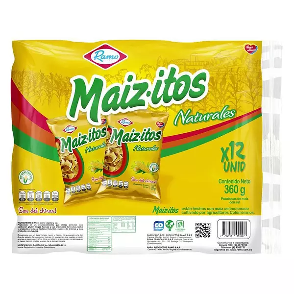 Maizitos Natural 45g X 12 Unidades