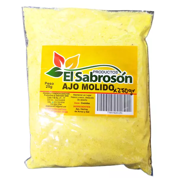 Ajo Molido El Sabrosón X 250g