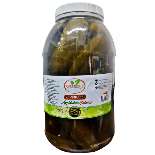 Pepinillos Agridulces Enteros Merfrugos De 4000g