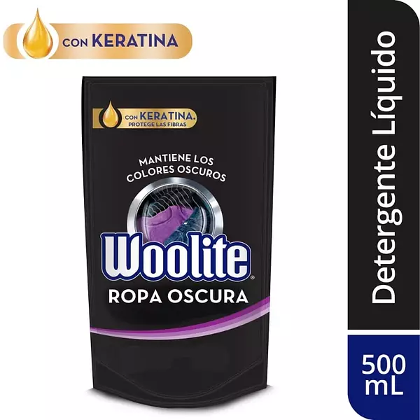 Woolite Liquido Doypack X 500ml - Negro
