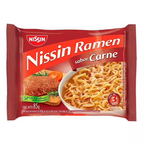 Nissin Ramen Sabor A Carne X 85g