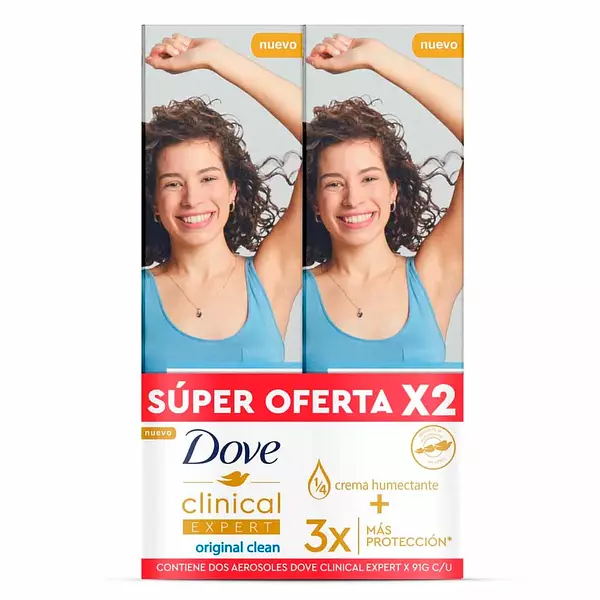 Dove Clinical Expert En Aerosol X 2 Unidades De 91g