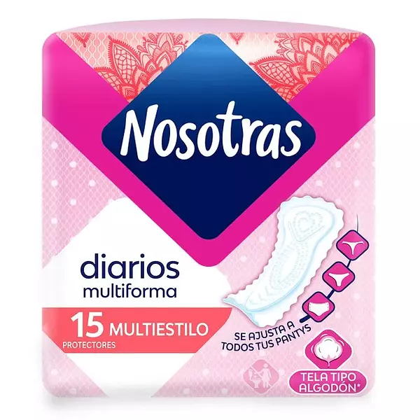 Protectores Nosotras Diarios Multiestilo X15 Unidades