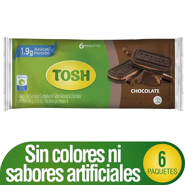 Galletas Tosh Chocolate X 6 Unidades