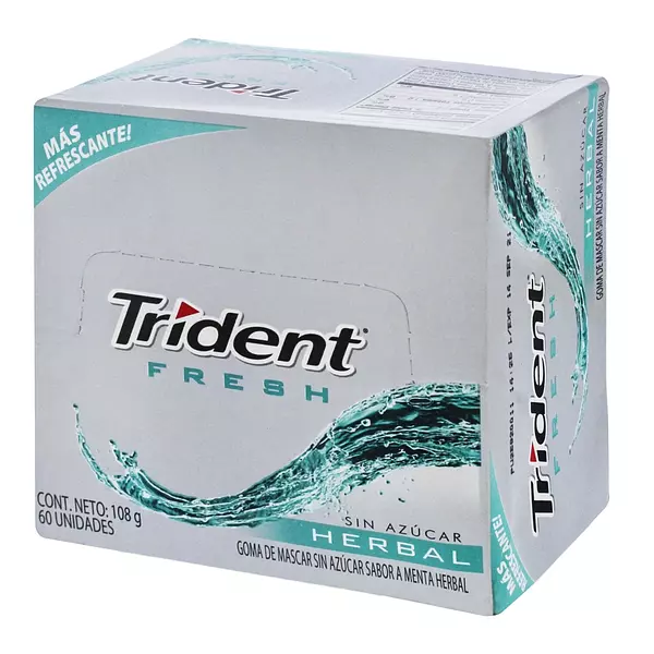 Trident Fresh Herbal Caja De 60 Unidades