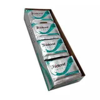 Trident 3 Piezas Fresh Herbal Display X 24 Unidades