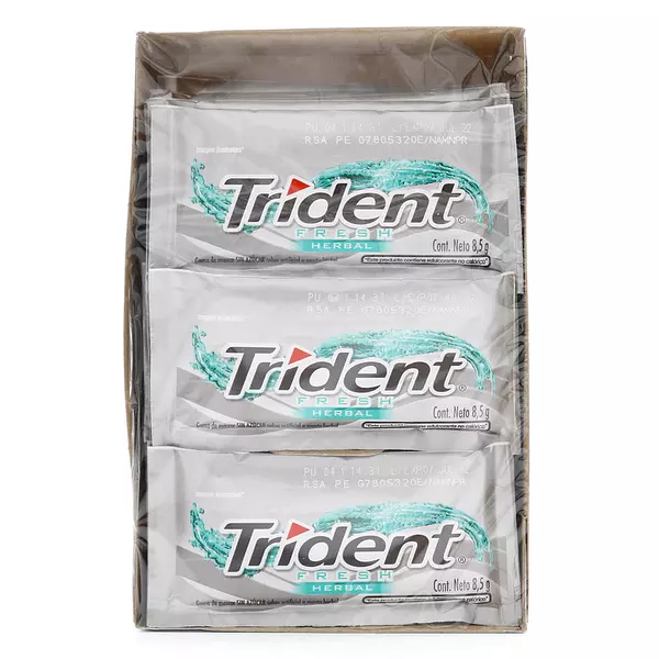 Trident 5 Piezas Fresh Berbal Display X 18 Unidades