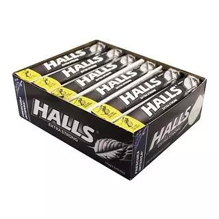 Halls Barra Extra Fuerte X 12 Unidades
