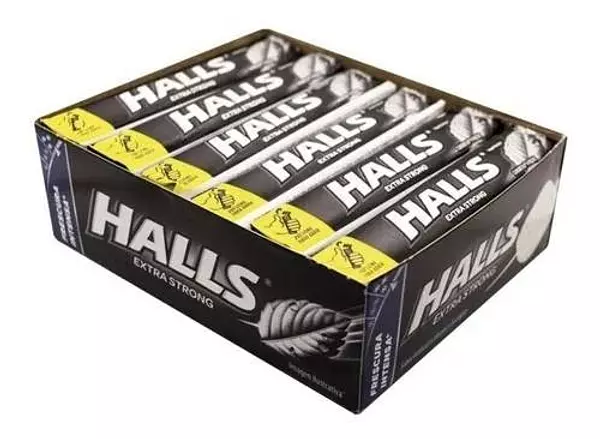 Halls Barra Extra Fuerte X 12 Unidades