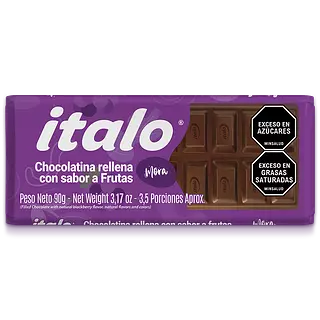 Chocolatina Italo Rellena De Mora De 90g