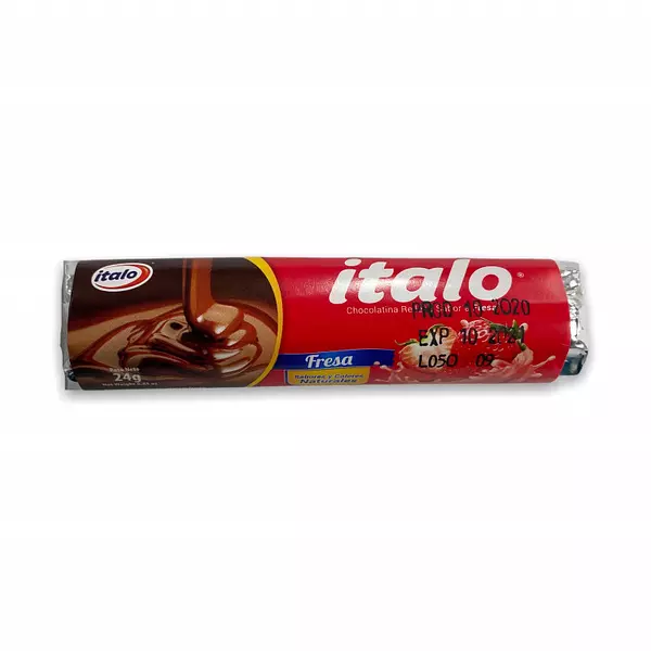 Chocolatina Italo Rellena De Fresa De 24g