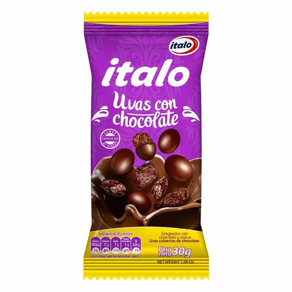 Uvas Con Chocolate Italo X 30g