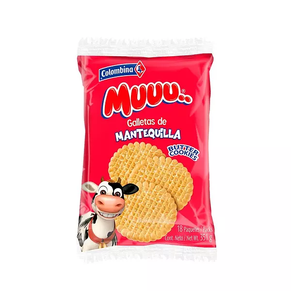 Galletas Muuu Mantequilla X 18 Unidades