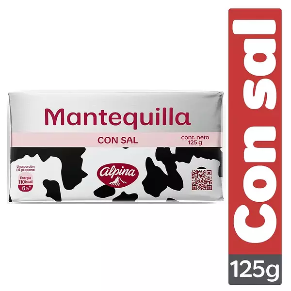 Mantequilla Alpina Con Sal X 125gr