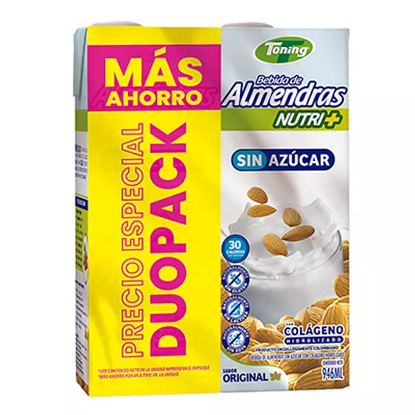 Forza Soya Almendras Sin Az Duopack X 946ml