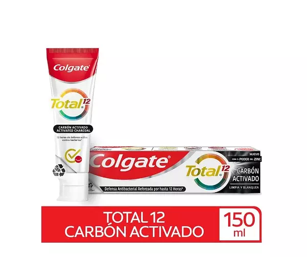 Crema Dental Colgate Colgate Total 12 Carbon Activado X 150m