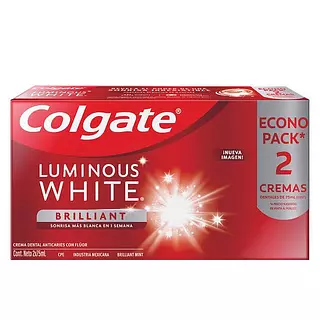 Crema Dental Colgate Luminous White X 2 Unid