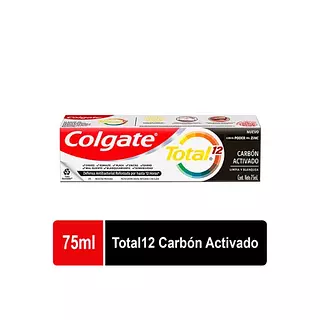 Crema Dental Colgate Total 12 Carbon Activado X 75ml
