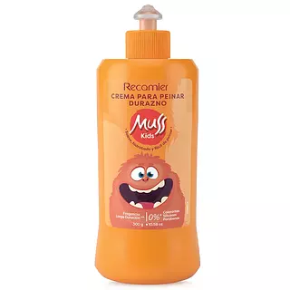 Crema Para Peinar Muss Kids Durazno De 300g