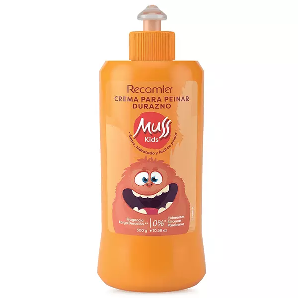 Crema Para Peinar Muss Kids Durazno De 300g