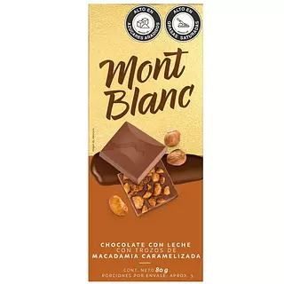 Chocolate Mont Blanc Macadamia Caramelizada X 80g