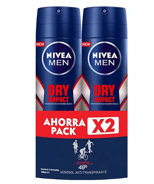 Desodorante Nivea Dry Impact 150ml X 2 Unidades