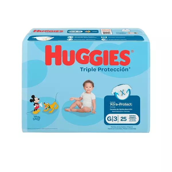 Huggies Pañal Triple Protección Etapa 3g De 25 Unidades