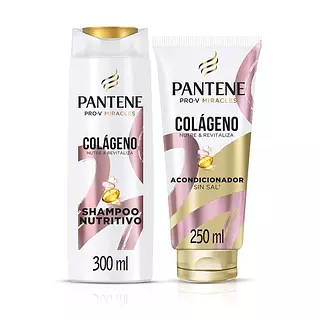 Shampoo Pantene Colágeno X 300ml + Acondicionador X 250ml