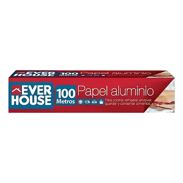 Papel Aluminio Ever House X 100 Metros