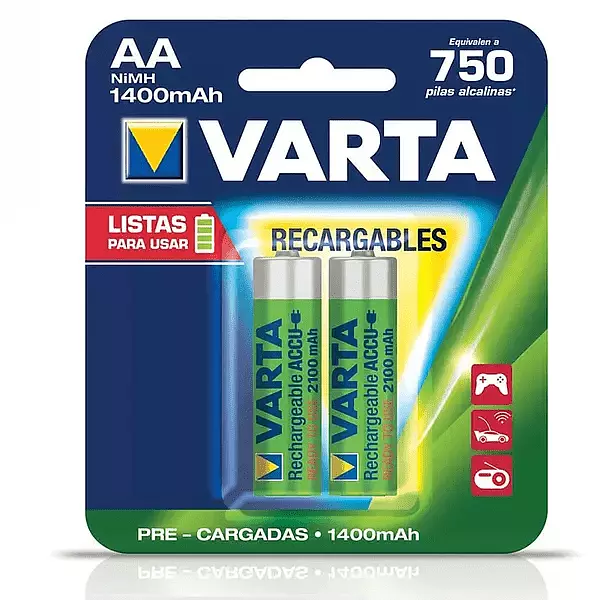 Pila Varta Recargable Aa X 2 Unidades