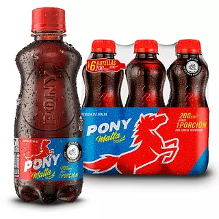 Pony Malta De 200ml X 6 Unidades