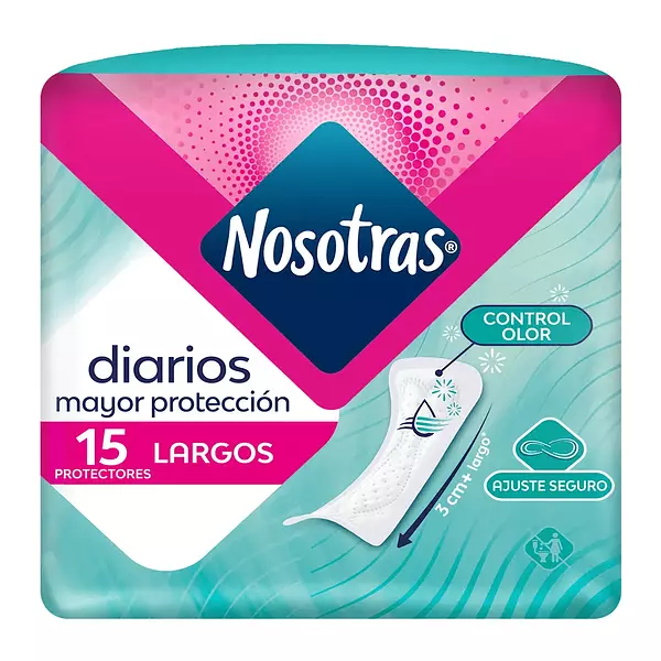 Protectores Nosotras Diaros Largos X 15 Unidades