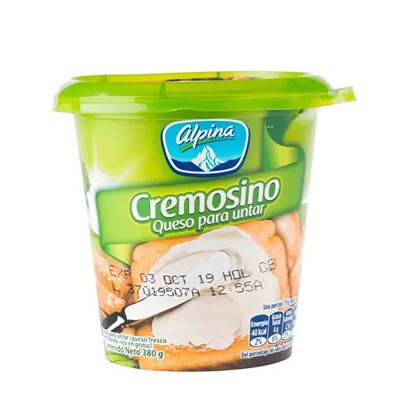 Queso Crema Alpina De 380g