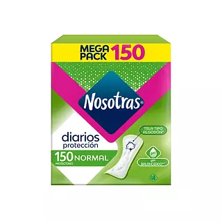 Nosotras Protectores Diarios Normal X 150 Unidades